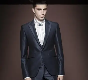 Custom Made Groom Tuxedo Dark Grey Groomsmen Peak Lapel Wedding/Dinner Suits Best Man Bridegroom (Jacket+Pants+Tie+Vest) B483
Custom Made Groom Tuxedo Dark Grey Groomsmen Peak Lapel Wedding/Dinner Suits Best Man Bridegroom (Jacket+Pants+Tie+Vest) B483