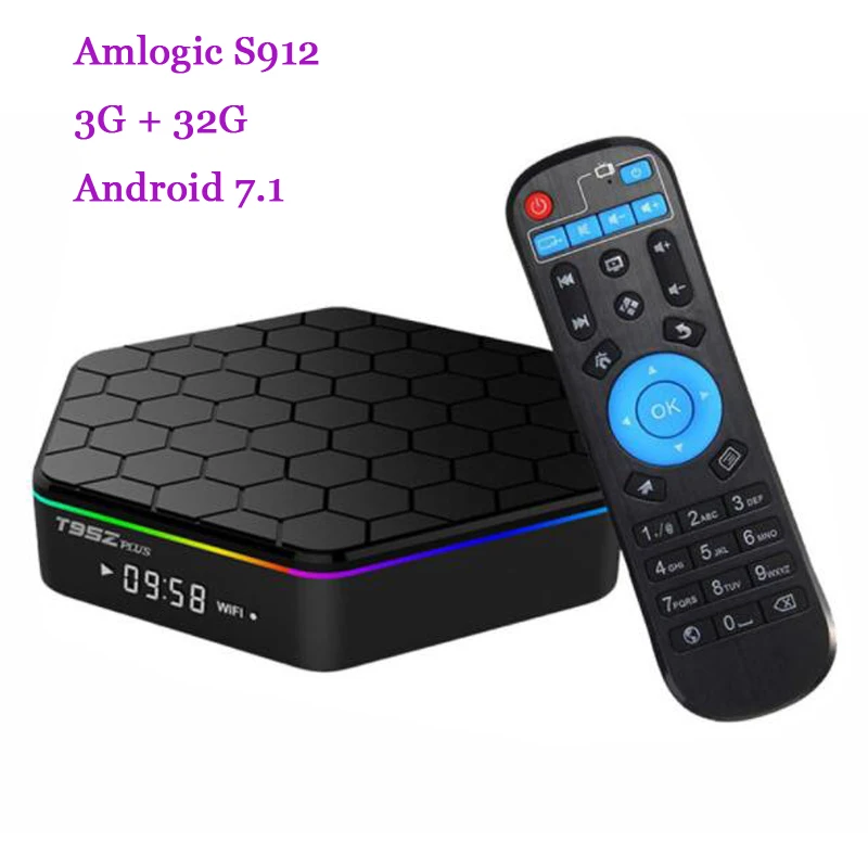 RUIJT95Z PLUS Android 7.1 TV Box Amlogic S912 Octa Core 3G 32G Smart Tv 2.4G/5G Dual Wifi Bluetooth 4.0 Gigabit Media Player
RUIJT95Z PLUS Android 7.1 TV Box Amlogic S912 Octa Core 3G 32G Smart Tv 2.4G/5G Dual Wifi Bluetooth 4.0 Gigabit Media Player