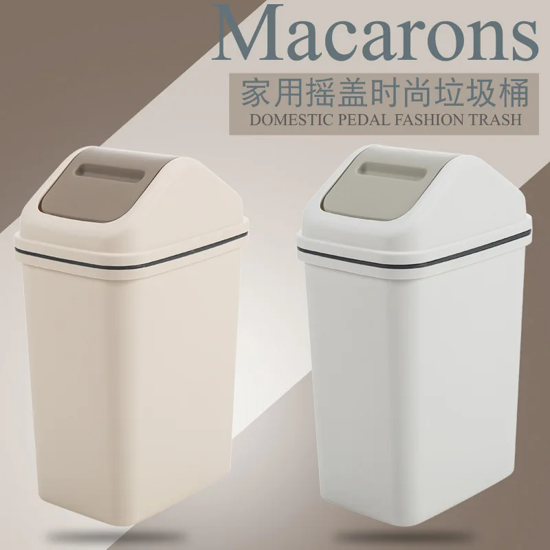 Creative Household 15L Plastic Trash Can Kitchen Bathroom Living Room Rolling Cover Type Waste Bins 
Creative Household 15L Plastic Trash Can Kitchen Bathroom Living Room Rolling Cover Type Waste Bins