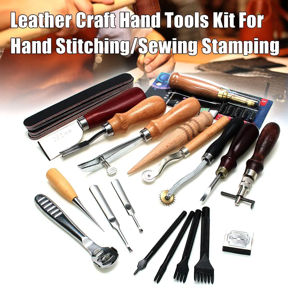 1 Set Leather Craft Tools Punch Kit Stitching Carving Sewing Saddle Groover JDH99
1 Set Leather Craft Tools Punch Kit Stitching Carving Sewing Saddle Groover JDH99