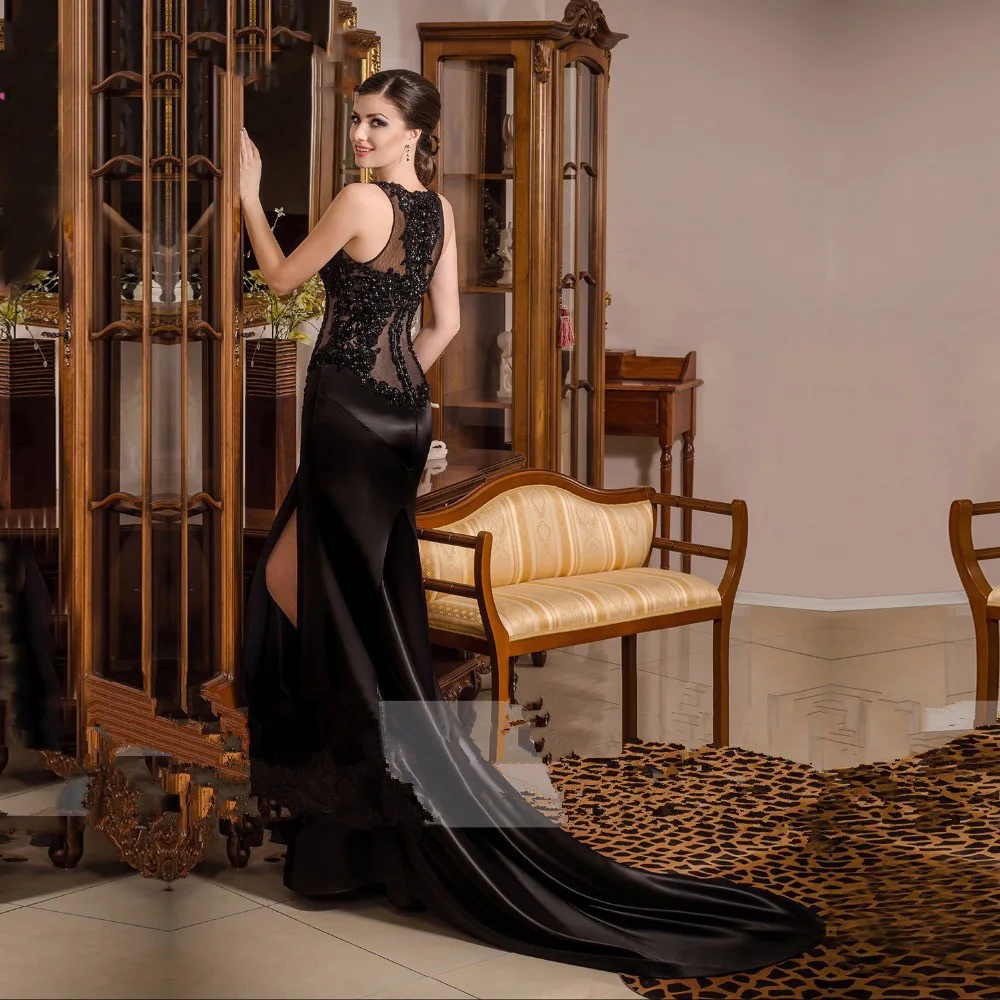 2017-New-Sleeveless-Backless-Sexy-Black-Long-Evening-Dress-With-Appliqued-vestido-de-festa-longo-Custom