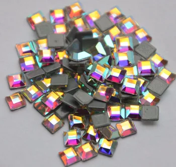 

AAAA+Best Quality 3mm 4mm Square Crystal Clear AB DMC Hot Fix Rhinestone More Shiny Super Bright Hotfix Iron On Stones.