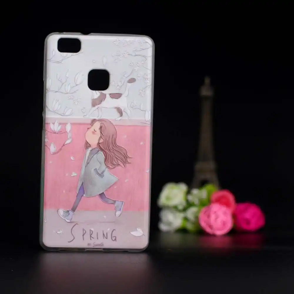 2016 мягкий ТПУ защитный чехол для Coque Huawei Ascend P9 Lite силиконовая задняя крышка Fundas