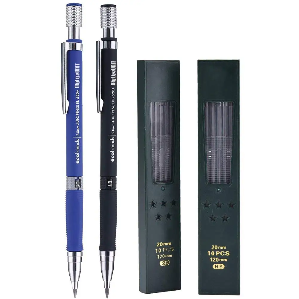2.0 mm Mechanical Pencil with 2B leads and HB leads for Draft Drawing Carpenter Crafting Art Sketching
2.0 mm Mechanical Pencil with 2B leads and HB leads for Draft Drawing Carpenter Crafting Art Sketching