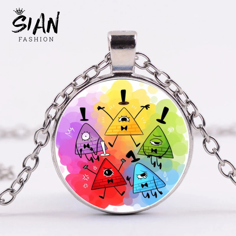 SIAN Hot Anime Gravity Falls Bill Cipher Boss Necklace Cartoon Figures Glass Cabochon Time Gem Metal Pendant Necklace Collection
SIAN Hot Anime Gravity Falls Bill Cipher Boss Necklace Cartoon Figures Glass Cabochon Time Gem Metal Pendant Necklace Collection