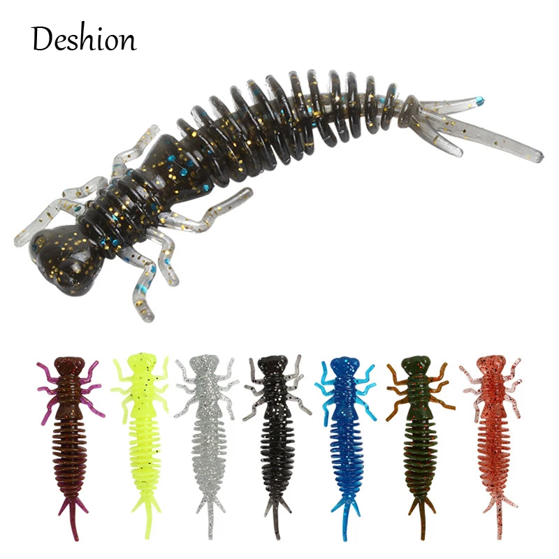 Deshion 10PCS/lot Larva Soft Fishing Lures 55mm 75mm 100mm Soft Plastic Lures Larva Freshwater Swimbaits Silicone Soft Bait Worm
Deshion 10PCS/lot Larva Soft Fishing Lures 55mm 75mm 100mm Soft Plastic Lures Larva Freshwater Swimbaits Silicone Soft Bait Worm