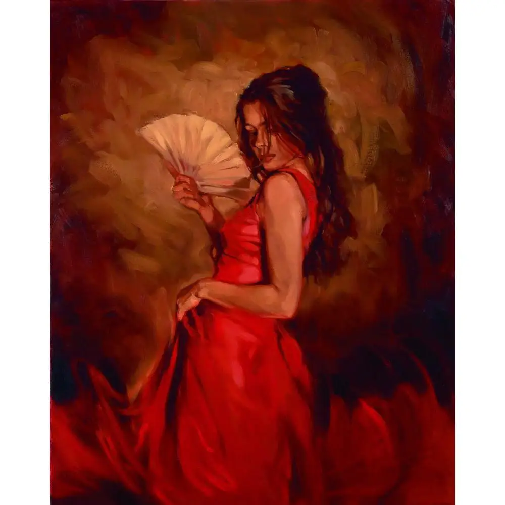 Canvas art Female portrait painting Heat Of The Moment Spanish dancer oil paintings hand-painted
Canvas art Female portrait painting Heat Of The Moment Spanish dancer oil paintings hand-painted