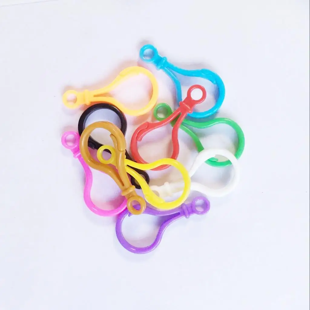 10 Pieces Multicolor Plastic Lobster Clasps Clips Bag Key Ring Hook Jewelry Making Findings