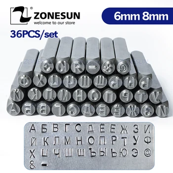ZONESUN 36pcs Jewelry Metal Stamps Alphabet Set Russian A-Z Leather Punch die Stamping Steel Metal Tool Case Craft 6/8mm
ZONESUN 36pcs Jewelry Metal Stamps Alphabet Set Russian A-Z Leather Punch die Stamping Steel Metal Tool Case Craft 6/8mm