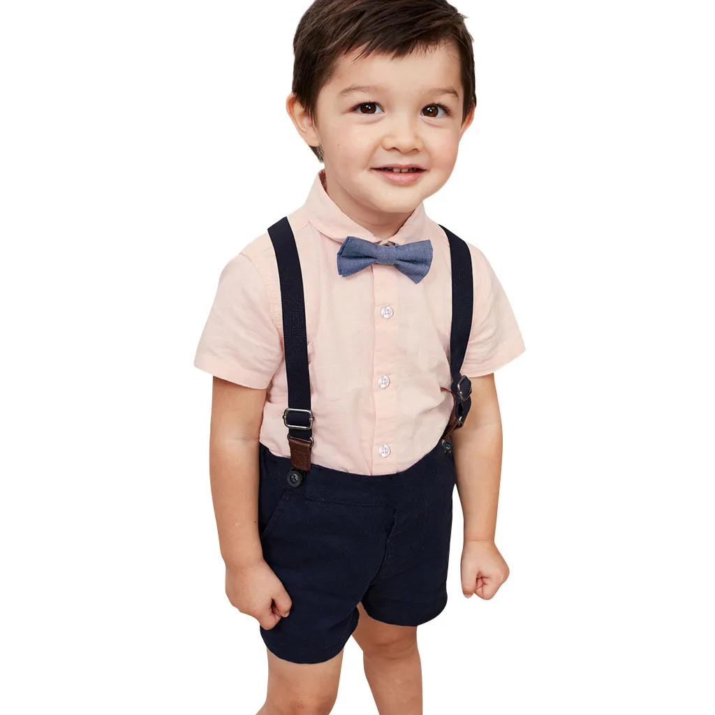 Summer New Fashion Toddler Baby Boys Gentleman Bow Tie T-Shirt Tops+Solid Shorts Overalls Outfits Wholesale Free Ship Z4
Summer New Fashion Toddler Baby Boys Gentleman Bow Tie T-Shirt Tops+Solid Shorts Overalls Outfits Wholesale Free Ship Z4