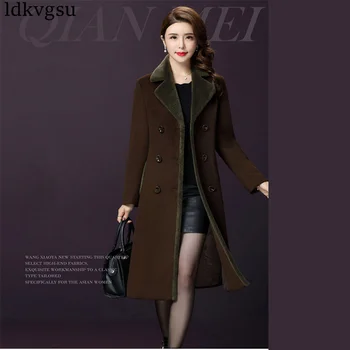 High-end 2020 New Middle-aged Winter Women Woolen Jacket Fashion mix Wool Woolen Overcoat Autumn Mother Long Coat Plus size G440
High-end 2020 New Middle-aged Winter Women Woolen Jacket Fashion mix Wool Woolen Overcoat Autumn Mother Long Coat Plus size G440