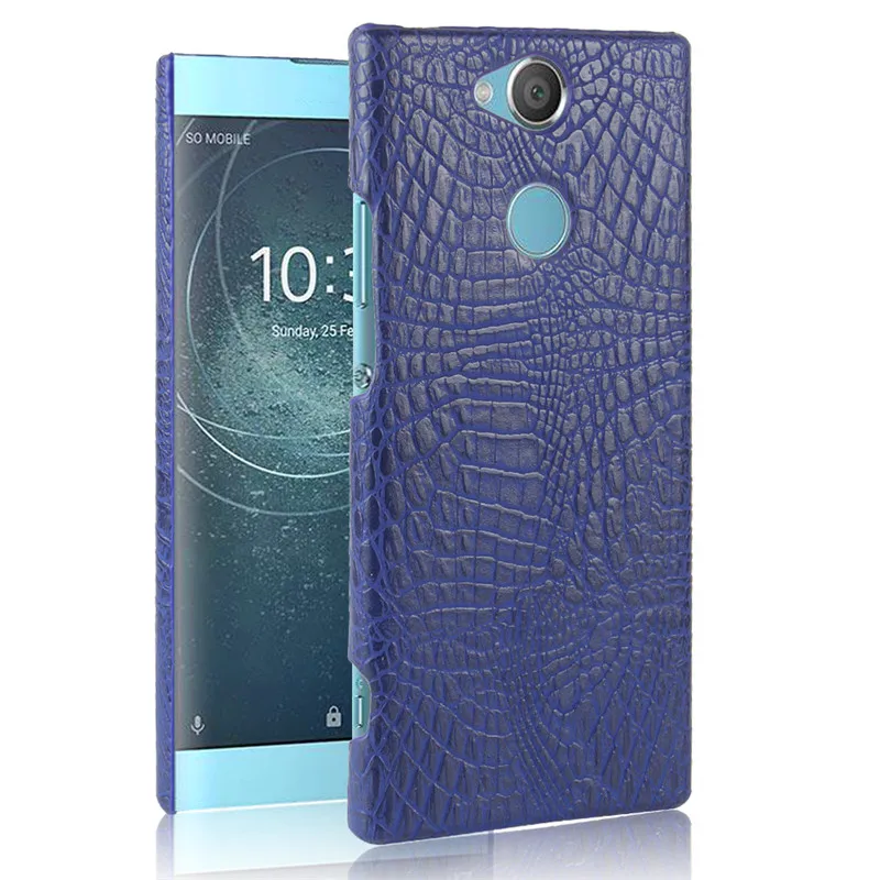 

For Sony XA2 Case Quality PC Crocodile Grain Back Cover Hard Case for Sony Xperia XA2 H3113 H3123 H3133 H4113 H4133 Capa