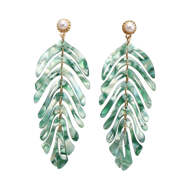 Beiver Exquisite Leaf Acrylic Plant ZA Dangle Earrings Pearl Earring for Women Wedding Party Jewelry Charm Female Decorations
Beiver Exquisite Leaf Acrylic Plant ZA Dangle Earrings Pearl Earring for Women Wedding Party Jewelry Charm Female Decorations