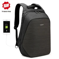 Tigernu anti theft laptop backpack usb charging 15.6 backpacks men slim waterproof school backpack bag women male mochila travel image