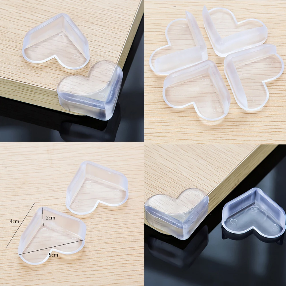 4 шт. прозрачные силиконовые накладки на углы стола для безопасности детей |
