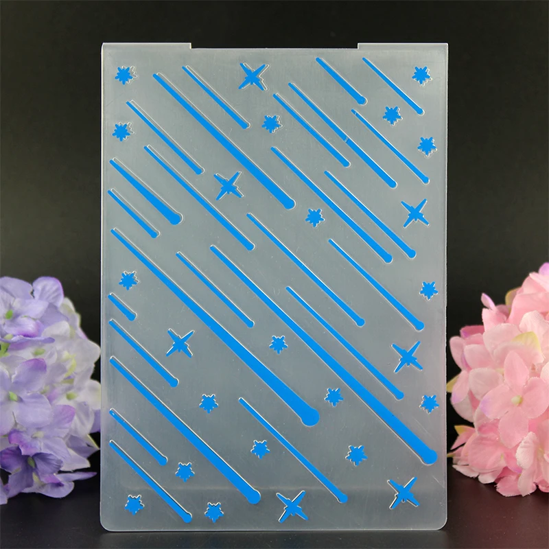 YLEF056 Meteor Plastic Embossing Folder For Scrapbook Stencils DIY Photo Album Cards Making Decoration Template Tool 10.5*14.5cm
YLEF056 Meteor Plastic Embossing Folder For Scrapbook Stencils DIY Photo Album Cards Making Decoration Template Tool 10.5*14.5cm