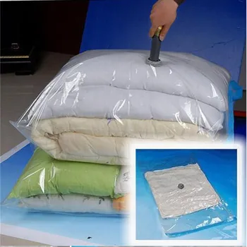 ISKYBOB Vacuum Storage Bag Transparent Compressed Space