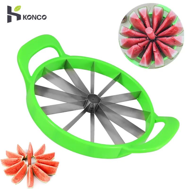 KONCO Extra Large Watermelon Slicer with Comfort Silicone Handle,Home Stainless Steel Fruit Slicer Cutter Peeler Corer Server
KONCO Extra Large Watermelon Slicer with Comfort Silicone Handle,Home Stainless Steel Fruit Slicer Cutter Peeler Corer Server