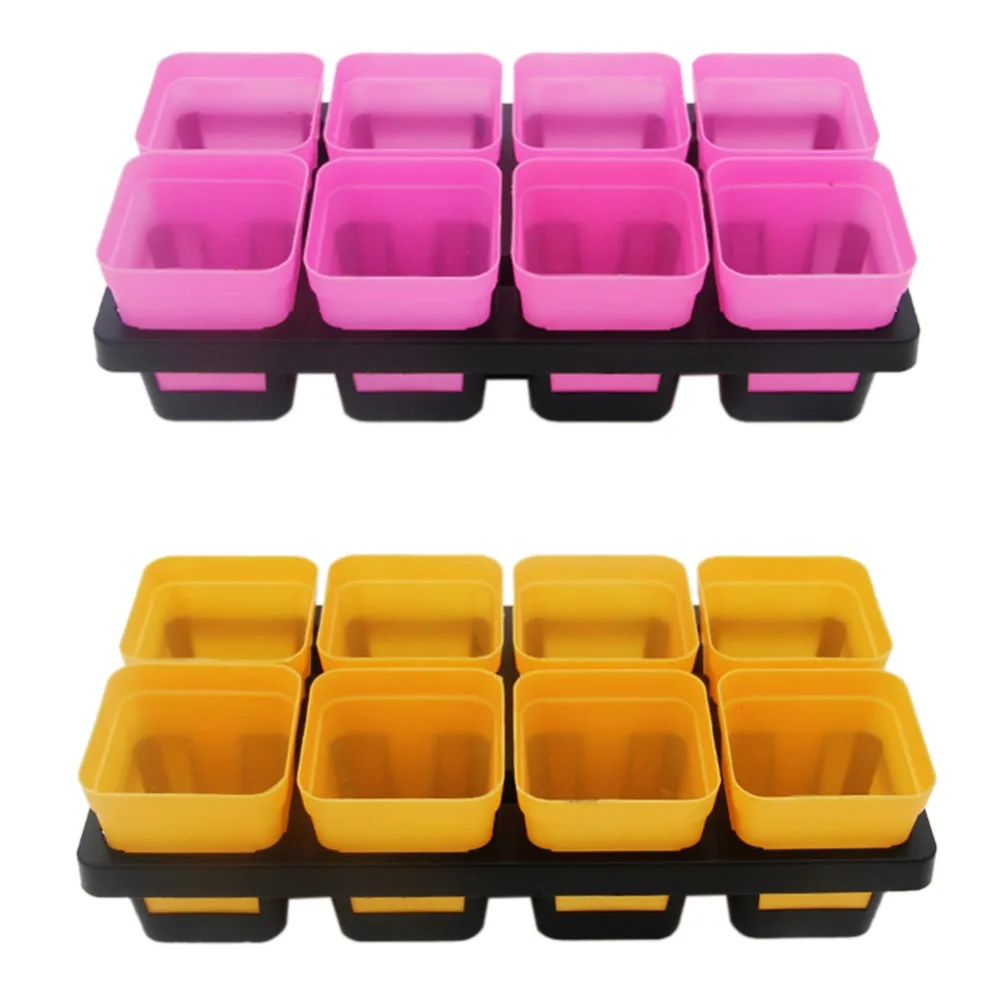 Plastic 8 Grid Plant Pot Seed Tray Flowerpot Cactus Succulant Small Flowers Bean Pots
Plastic 8 Grid Plant Pot Seed Tray Flowerpot Cactus Succulant Small Flowers Bean Pots