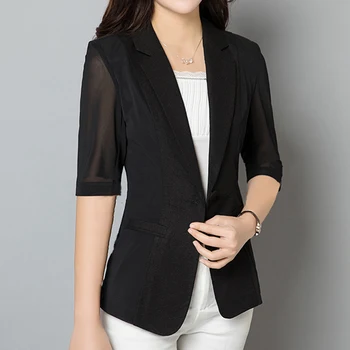 Thin Mesh Summer Blazer Patchwork Casual Blazer cotton linen Formal Women office lady half sleeve small suit plus size 4XL
Thin Mesh Summer Blazer Patchwork Casual Blazer cotton linen Formal Women office lady half sleeve small suit plus size 4XL