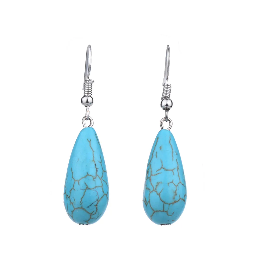 Bohemian Earrings For Women Crackle Blue Stone Antique Vintage Dangle Drop Earings Fashion Jewelry
Bohemian Earrings For Women Crackle Blue Stone Antique Vintage Dangle Drop Earings Fashion Jewelry
