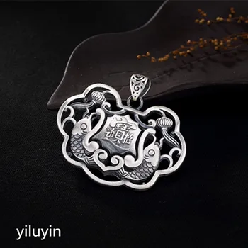 KJJEAXCMY Boutique jewe S990, silver, hollowed out, fillet, fish, dragon, door, safety, and lock, Pure Silver Antique female p
KJJEAXCMY Boutique jewe S990, silver, hollowed out, fillet, fish, dragon, door, safety, and lock, Pure Silver Antique female p