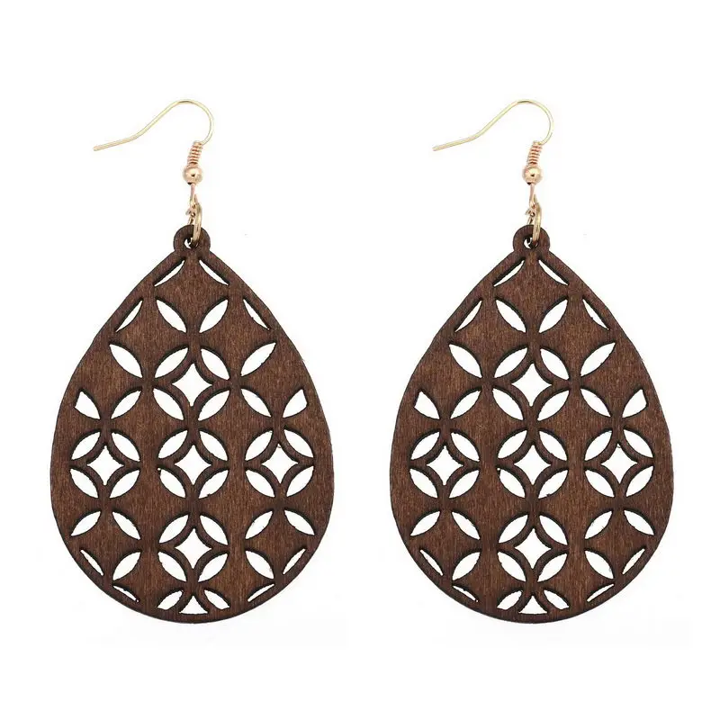 2018 New Hollow Teardrop Wood Earrings for Women Fashion Statement Wooden Water Drop Earrings Jewelry Wholesale
2018 New Hollow Teardrop Wood Earrings for Women Fashion Statement Wooden Water Drop Earrings Jewelry Wholesale