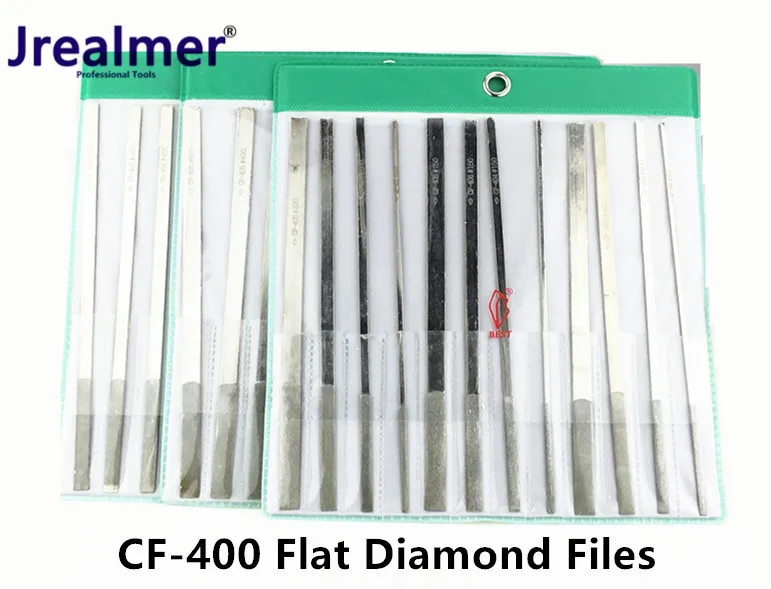 Jrealmer TAIWAN Diamond Flat Hand FILES CF-400 CF-402 CF-404 CF-406 CF-408 12pcs/set Diamond Coating Needle Flat File Set
Jrealmer TAIWAN Diamond Flat Hand FILES CF-400 CF-402 CF-404 CF-406 CF-408 12pcs/set Diamond Coating Needle Flat File Set