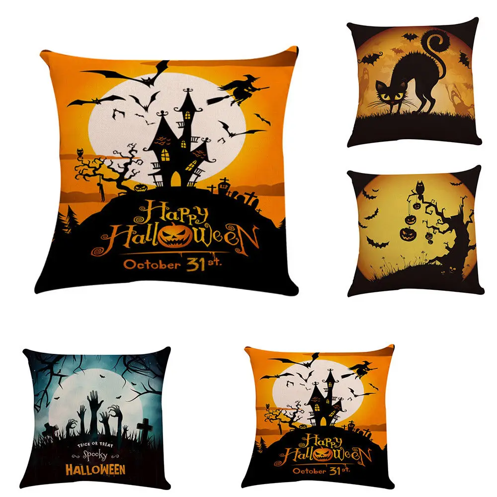 Happy Halloween Cotton Linen Home Decorative Throw Pillow Case Cushion Cover New Novelty Pattern Sofa Home Bed Cushion Cover 
Happy Halloween Cotton Linen Home Decorative Throw Pillow Case Cushion Cover New Novelty Pattern Sofa Home Bed Cushion Cover