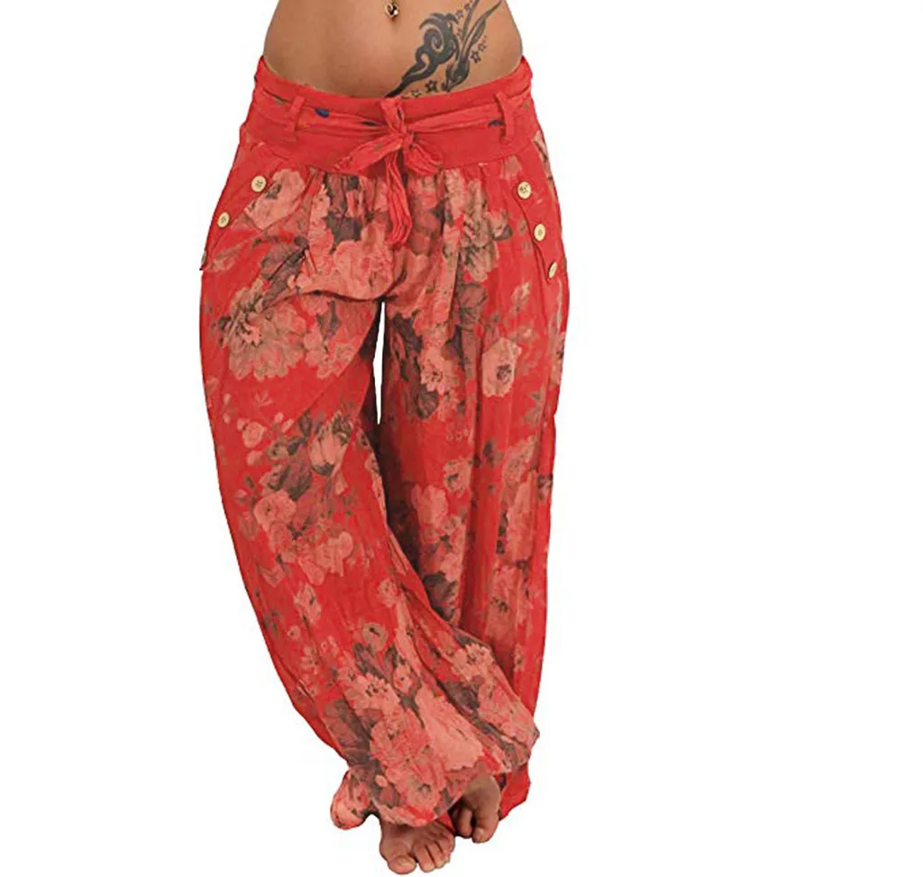 2019 New Women Printed wide leg pants loose sport Trouser summer female summer Casual mid waist Motion pants Plus Size S-5XL
2019 New Women Printed wide leg pants loose sport Trouser summer female summer Casual mid waist Motion pants Plus Size S-5XL