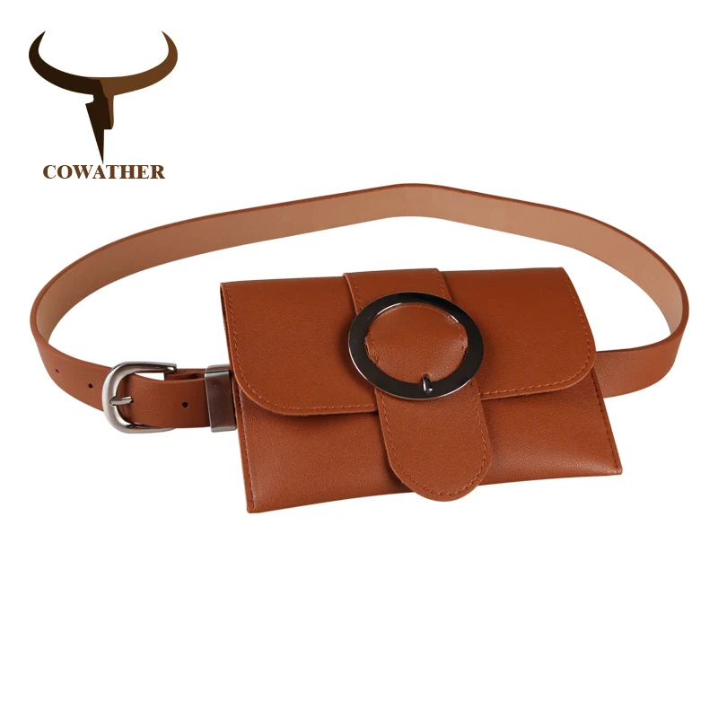 COWATHER Women decorated belt fashion bag design belts for women pu leather strap pin buckle waist belts newest female straps
COWATHER Women decorated belt fashion bag design belts for women pu leather strap pin buckle waist belts newest female straps