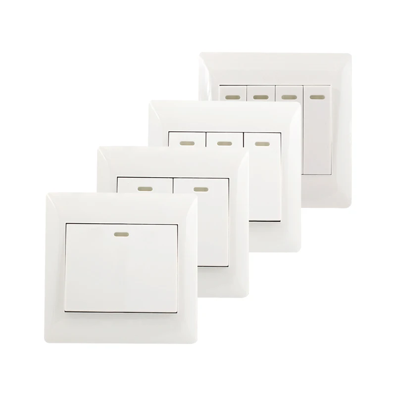 1/2/3/4 Gang 2 Way Push Button Switch Panel Wall Interruptor White PC Frame Panel Light Switch On/Off Wall Switch Controller
1/2/3/4 Gang 2 Way Push Button Switch Panel Wall Interruptor White PC Frame Panel Light Switch On/Off Wall Switch Controller
