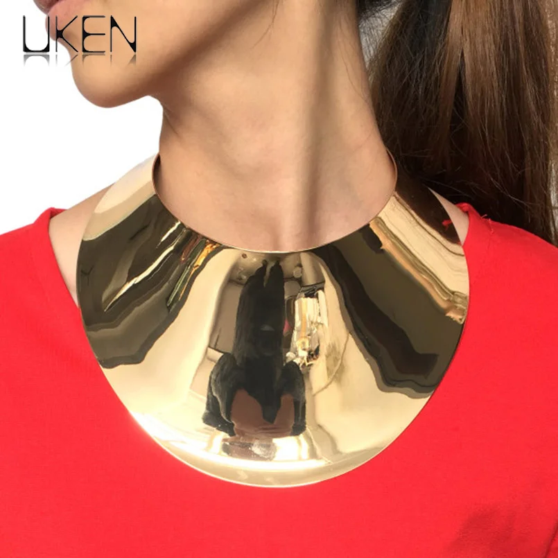 

Fashion Alloy Big Torques Statement Necklaces For Women Steampunk Style Collar Choker Necklace Jewelry 2018 UKEN