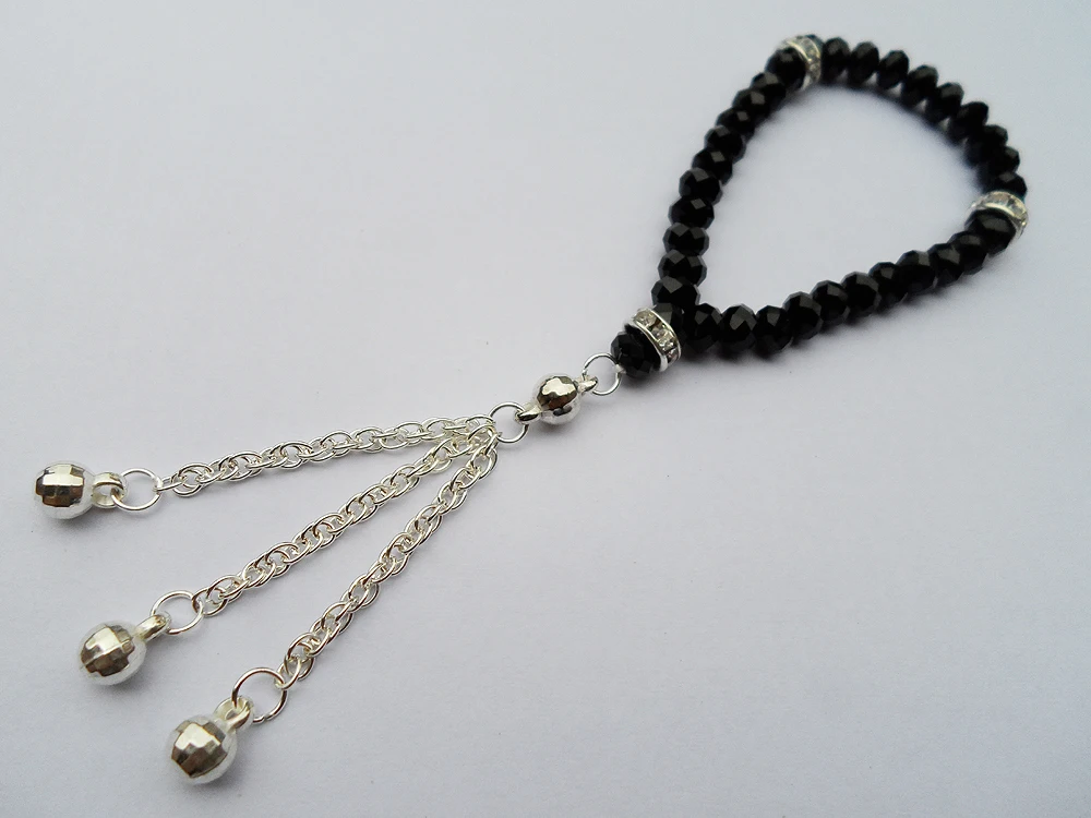 New type black crystal rope chain charm Set auger bracelet,fine quality black religious tasbih prayer glass beaded bracelet
New type black crystal rope chain charm Set auger bracelet,fine quality black religious tasbih prayer glass beaded bracelet