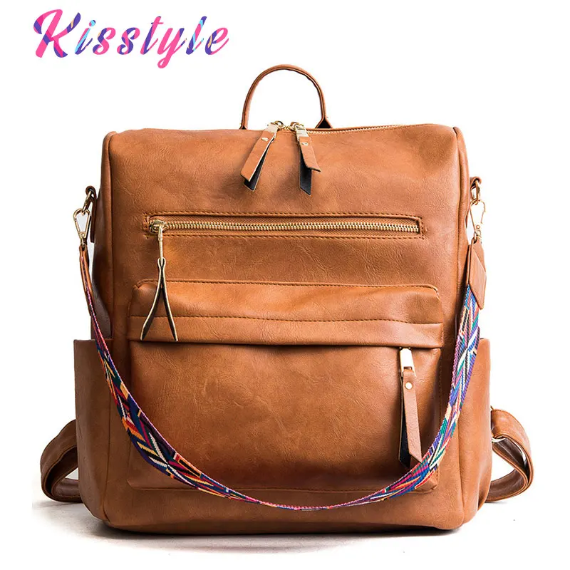 Kisstyle Multifunction PU Leather Women Backpack Female Teenager Girls Large Student School Bag Mochila Escolar Travel Backpack
Kisstyle Multifunction PU Leather Women Backpack Female Teenager Girls Large Student School Bag Mochila Escolar Travel Backpack