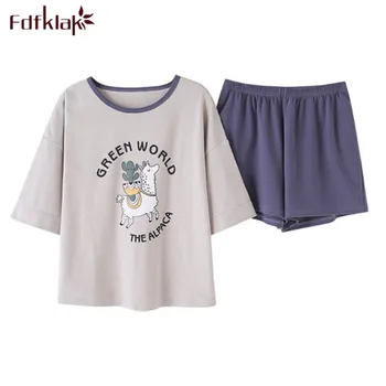Fdfklak New Cartoon student's pajamas set short sleeve cotton pijamas sets cute pyjamas women shorts summer sleepwear pajama
Fdfklak New Cartoon student's pajamas set short sleeve cotton pijamas sets cute pyjamas women shorts summer sleepwear pajama
