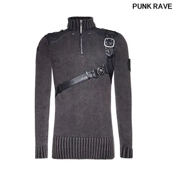 Gothic Heavy metal Studded joint Leather Pullover Sweater Steampunk Good-fitting Retro Military men Sweater PUNK RAVE M-035
Gothic Heavy metal Studded joint Leather Pullover Sweater Steampunk Good-fitting Retro Military men Sweater PUNK RAVE M-035