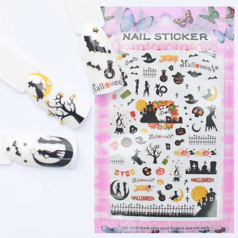 YZWLE 1 Sheet Nail Art 3D Decal Nail Sliders Decor Tips Halloween Pattern Sticker For Nail Beauty Care
YZWLE 1 Sheet Nail Art 3D Decal Nail Sliders Decor Tips Halloween Pattern Sticker For Nail Beauty Care