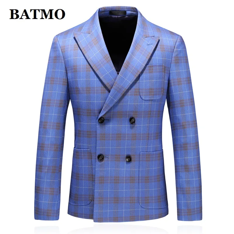 BATMO 2019 new arrival autumn high quality double breasted plaid blazer men,men's plaid wedding dress,plus-size S-5XL XZ6035
BATMO 2019 new arrival autumn high quality double breasted plaid blazer men,men's plaid wedding dress,plus-size S-5XL XZ6035
