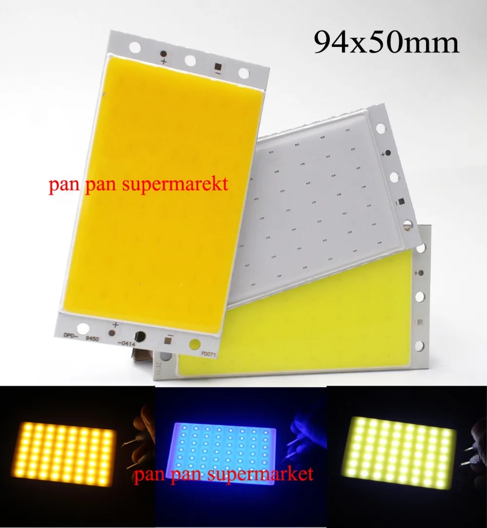 15W 94X50MM 9450 White Warm White Blue COB LED Panel Strip Lights DC12-24V F DIY car lamps
15W 94X50MM 9450 White Warm White Blue COB LED Panel Strip Lights DC12-24V F DIY car lamps