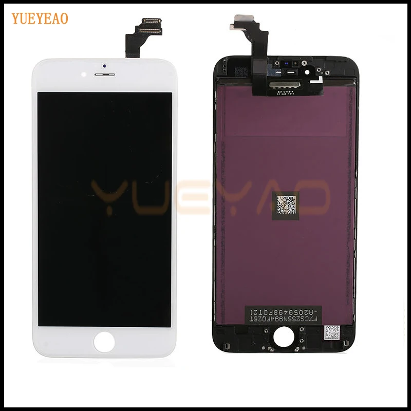 YUEYAO 100% Tested LCD Display Digitizer Touch Screen For IPhone 6 Plus 5.5 Inch White/Black | Мобильные телефоны и