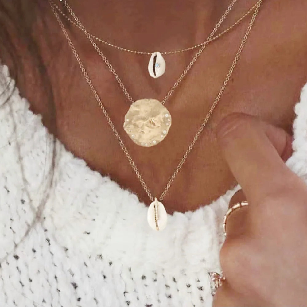Vienkim Bohemian Vintage Gold Color Beach Sea Shell Pendants Necklace Women 2019 Boho Gold Chain Choker Necklace Wedding Jewelry
Vienkim Bohemian Vintage Gold Color Beach Sea Shell Pendants Necklace Women 2019 Boho Gold Chain Choker Necklace Wedding Jewelry