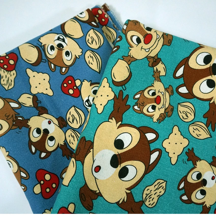 90*145cm squirrel Chip 'n' Dale Cotton Canvas Fabric Patchwork for Bag Sewing DIY Tablecloth Sofa Cover
90*145cm squirrel Chip 'n' Dale Cotton Canvas Fabric Patchwork for Bag Sewing DIY Tablecloth Sofa Cover