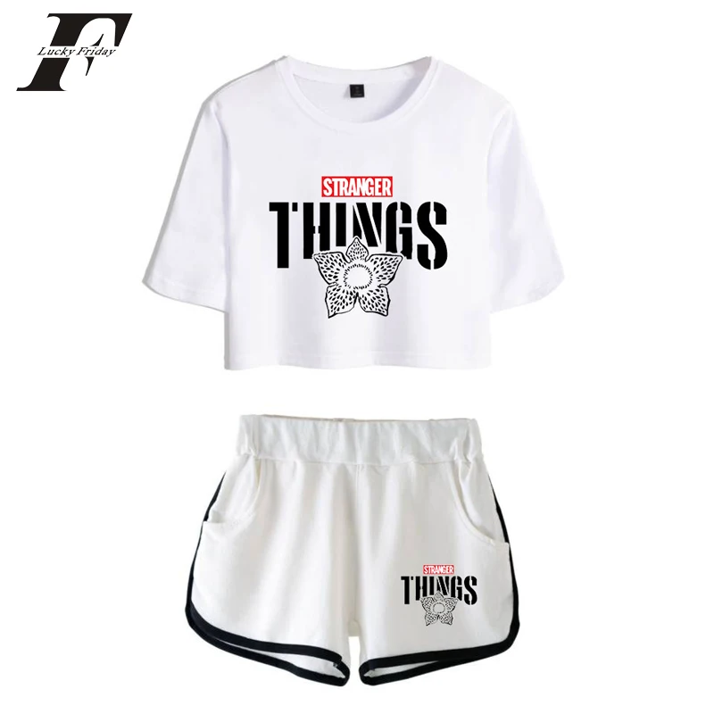 Stranger Things K-pop hip hop 2019 New 2D print Leisure Women Two Piece Set Shorts+lovely T-shirts Hot Sale Clothes
Stranger Things K-pop hip hop 2019 New 2D print Leisure Women Two Piece Set Shorts+lovely T-shirts Hot Sale Clothes