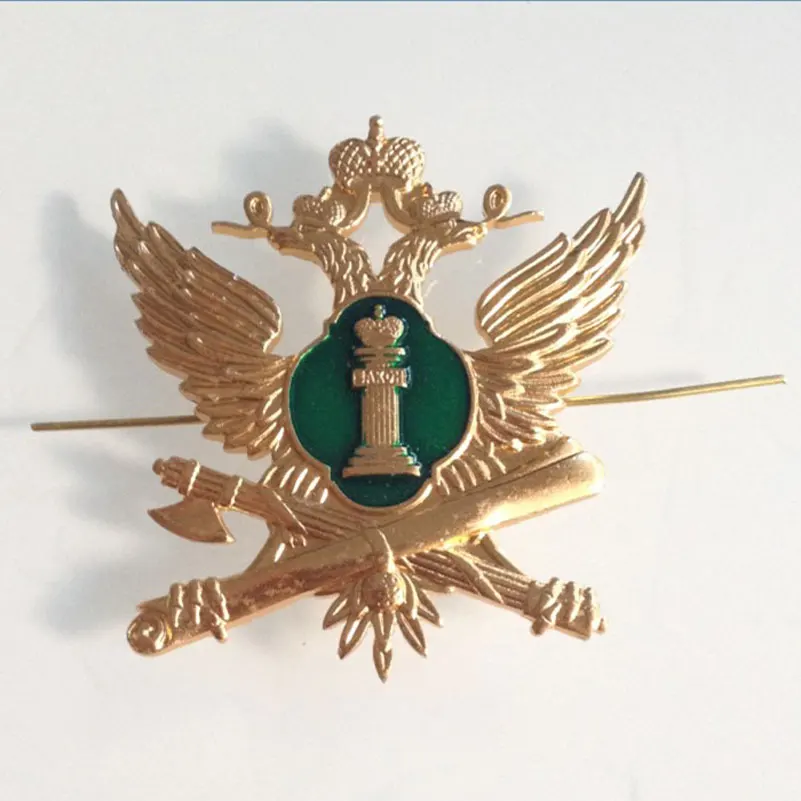 Original Russian Federation Judicial Corrections Caps Emblem Double - headed Eagle Cap Badge
Original Russian Federation Judicial Corrections Caps Emblem Double - headed Eagle Cap Badge