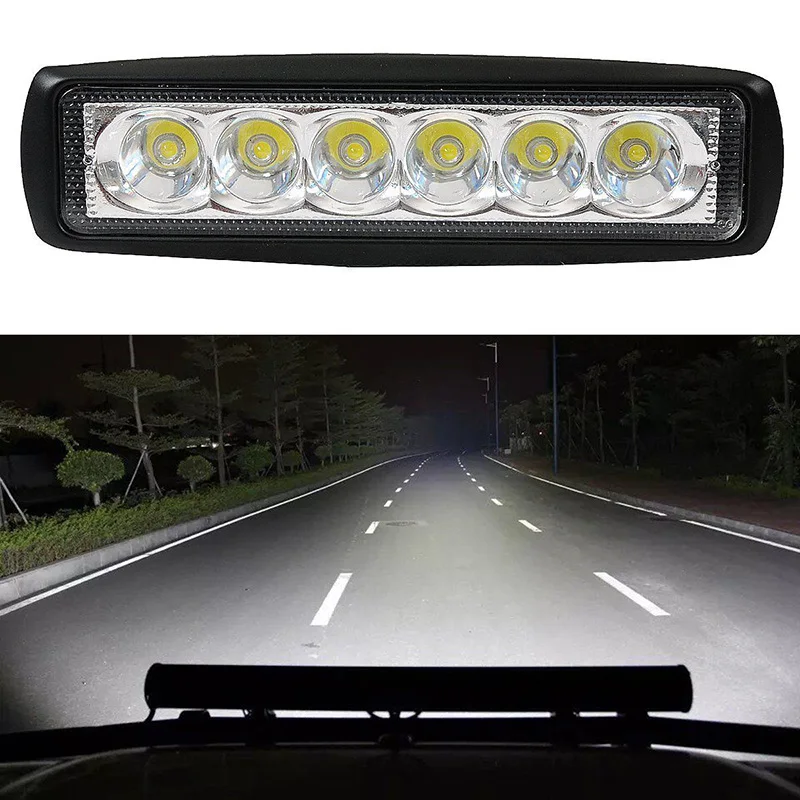 18W 12V 6 LED Car Work Light Spotlight LED Beams For Farm machinery, Engineering machinery, Off-road vehicle for Ford Toyota SUV
18W 12V 6 LED Car Work Light Spotlight LED Beams For Farm machinery, Engineering machinery, Off-road vehicle for Ford Toyota SUV