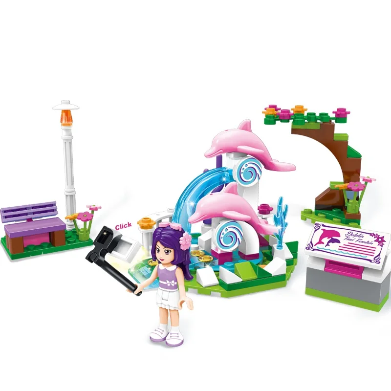 109pcs Enlighten toy for children blocks Compatible with city girl Dolphin wishing pool Educational Toys for Children Gifts
109pcs Enlighten toy for children blocks Compatible with city girl Dolphin wishing pool Educational Toys for Children Gifts