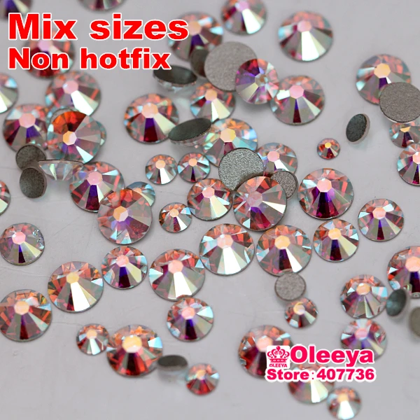 Mixed sized Clear AB Non HotFix Crystal Rhinestones SS4 to SS30 Nail Glitters Non Hot Fix Rhinestones for Nails Art DIY Y2798
Mixed sized Clear AB Non HotFix Crystal Rhinestones SS4 to SS30 Nail Glitters Non Hot Fix Rhinestones for Nails Art DIY Y2798
