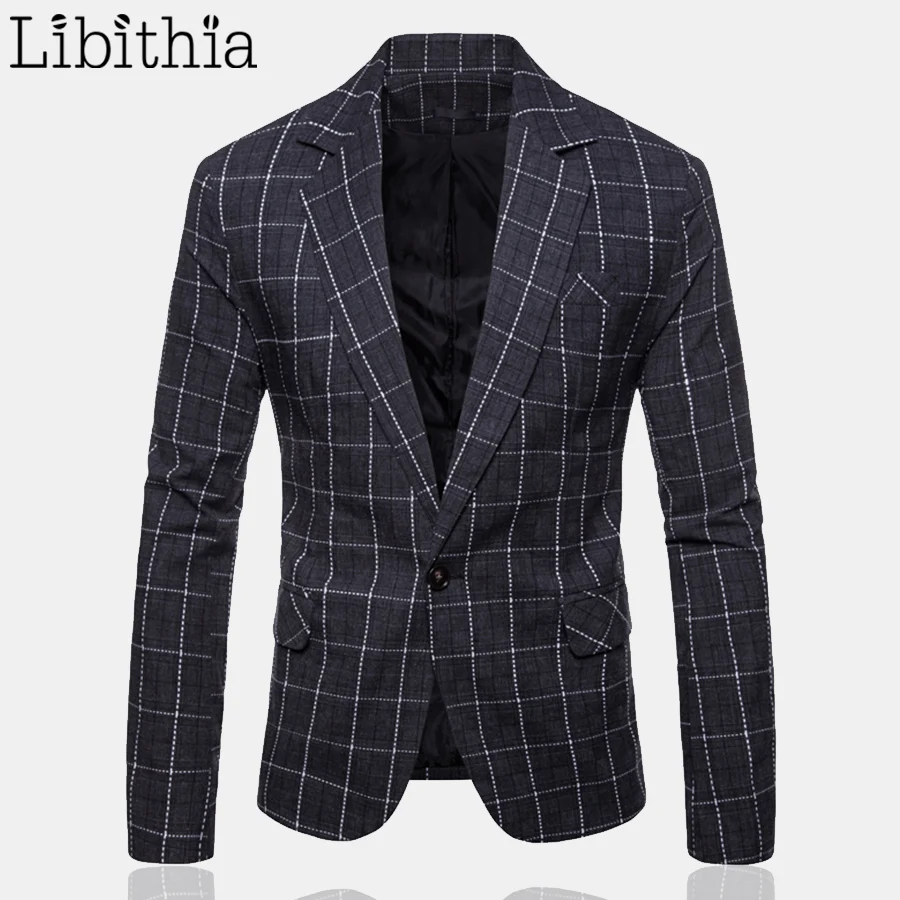 Men's Casual One Button Blazers Plaid Luxury Designer Male New Winter Tuxedo Dress Wedding Suit M-3XL Grey Dark Grey T264
Men's Casual One Button Blazers Plaid Luxury Designer Male New Winter Tuxedo Dress Wedding Suit M-3XL Grey Dark Grey T264