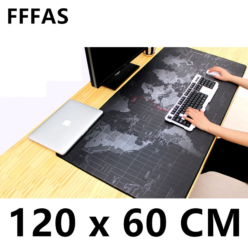 Моющийся большой коврик для мыши FFFAS 120x60 см XXL геймерский клавиатуры офисный